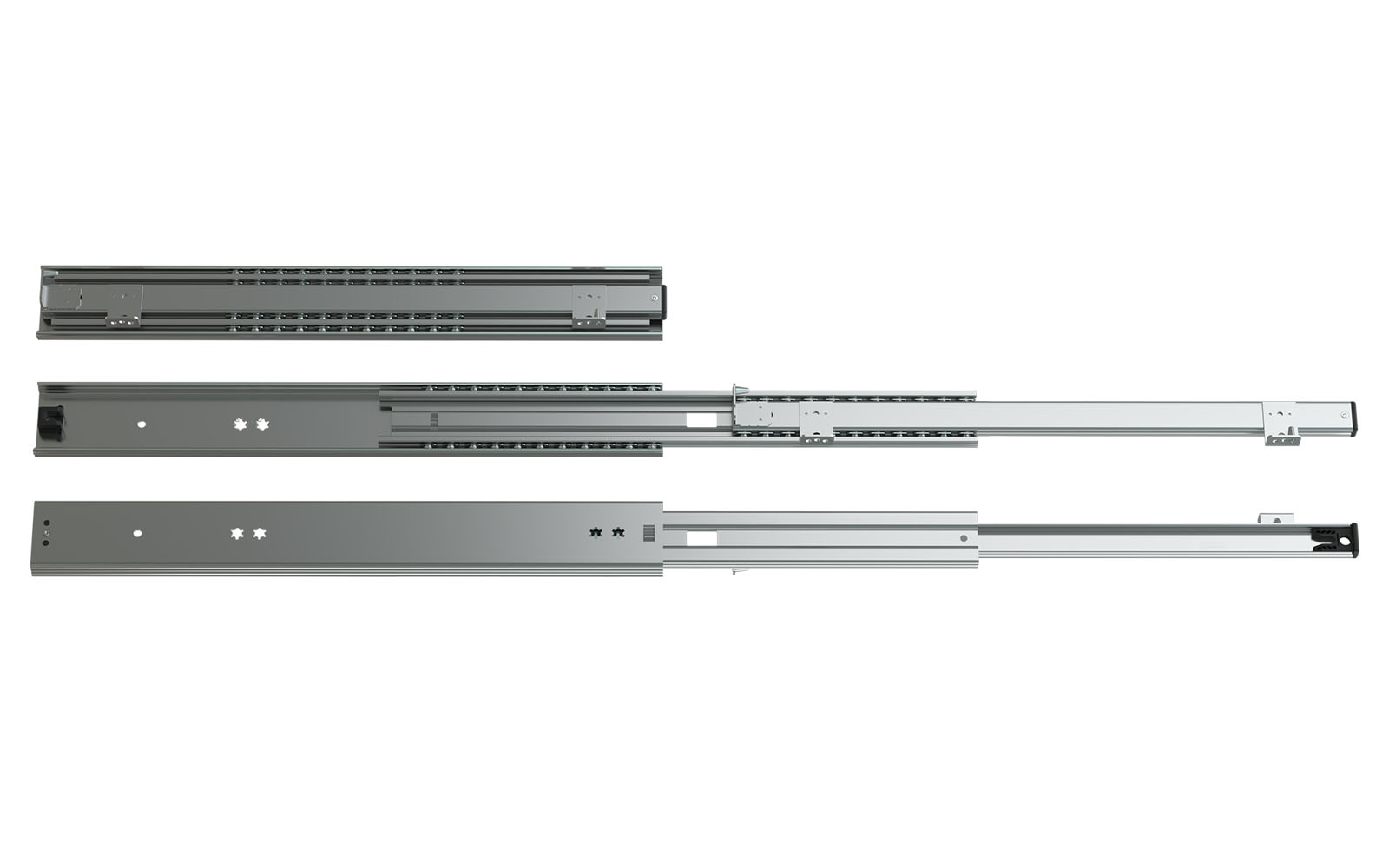 Telescopic slide over extension 038 | up to 100 kg | insertion pins | Schock telescopic slides