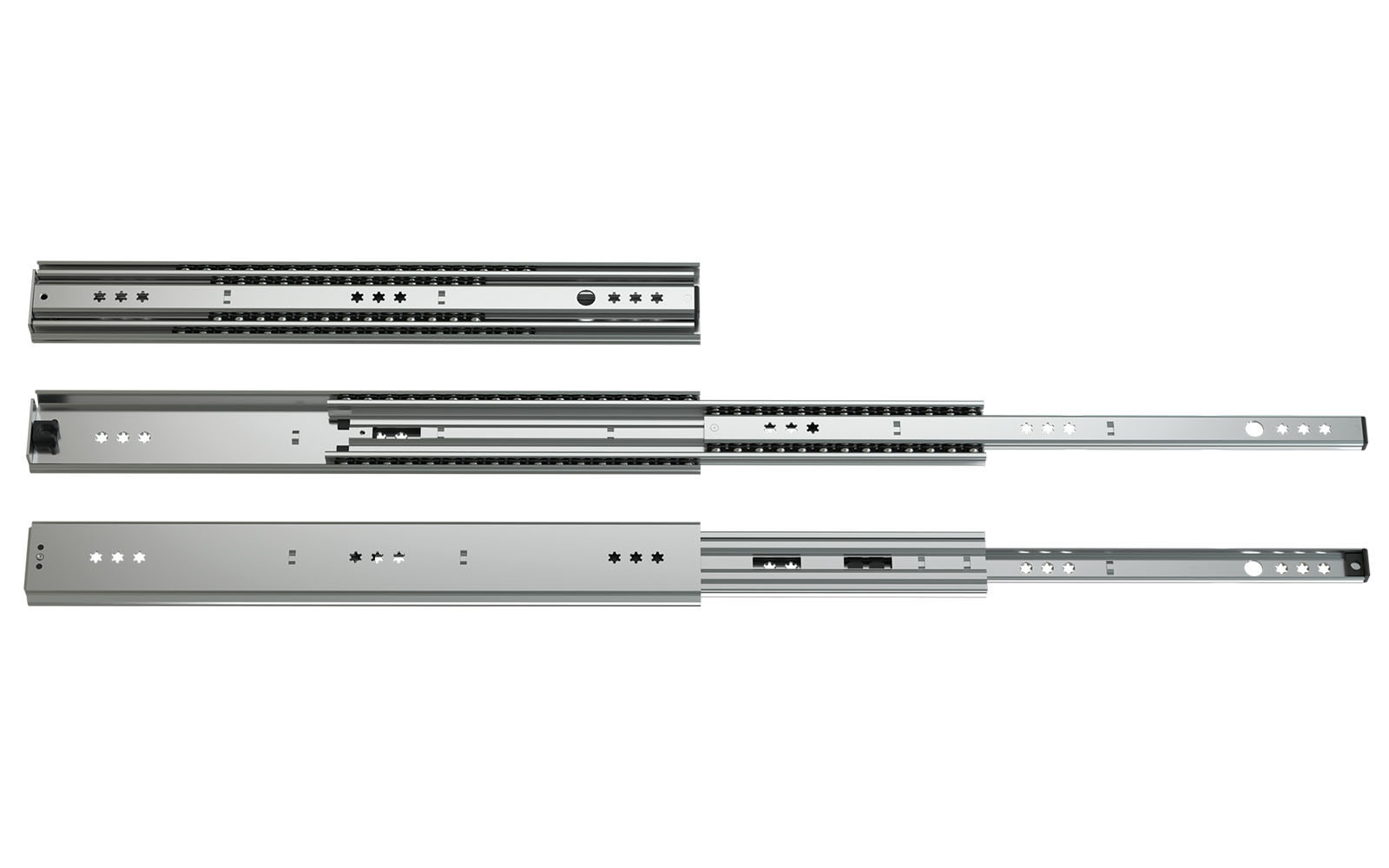 Telescopic slide full extension 070 | up to 200 kg | Schock telescopic slides