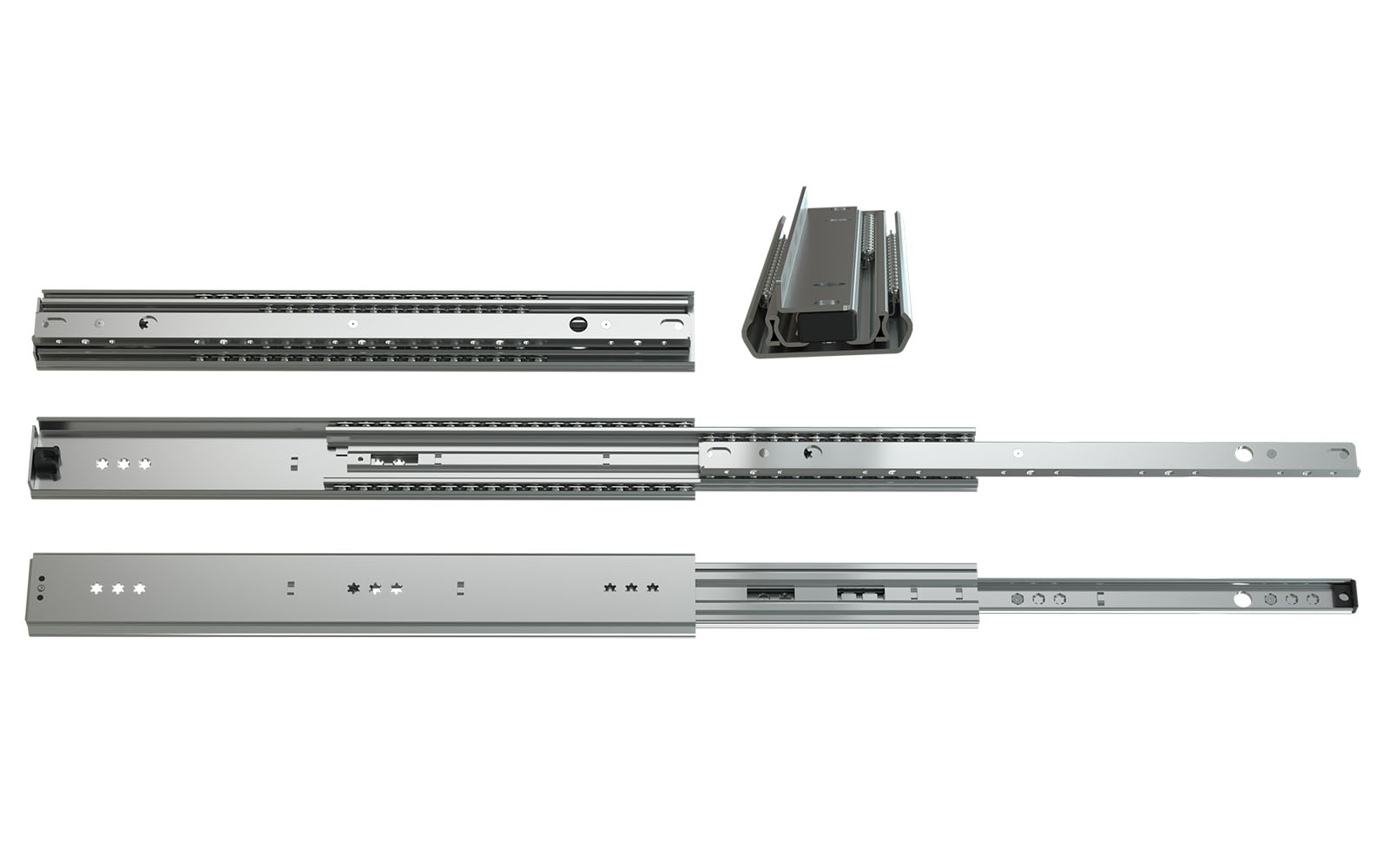 Telescopic slide full extension 070 | up to 200 kg | Schock telescopic slides