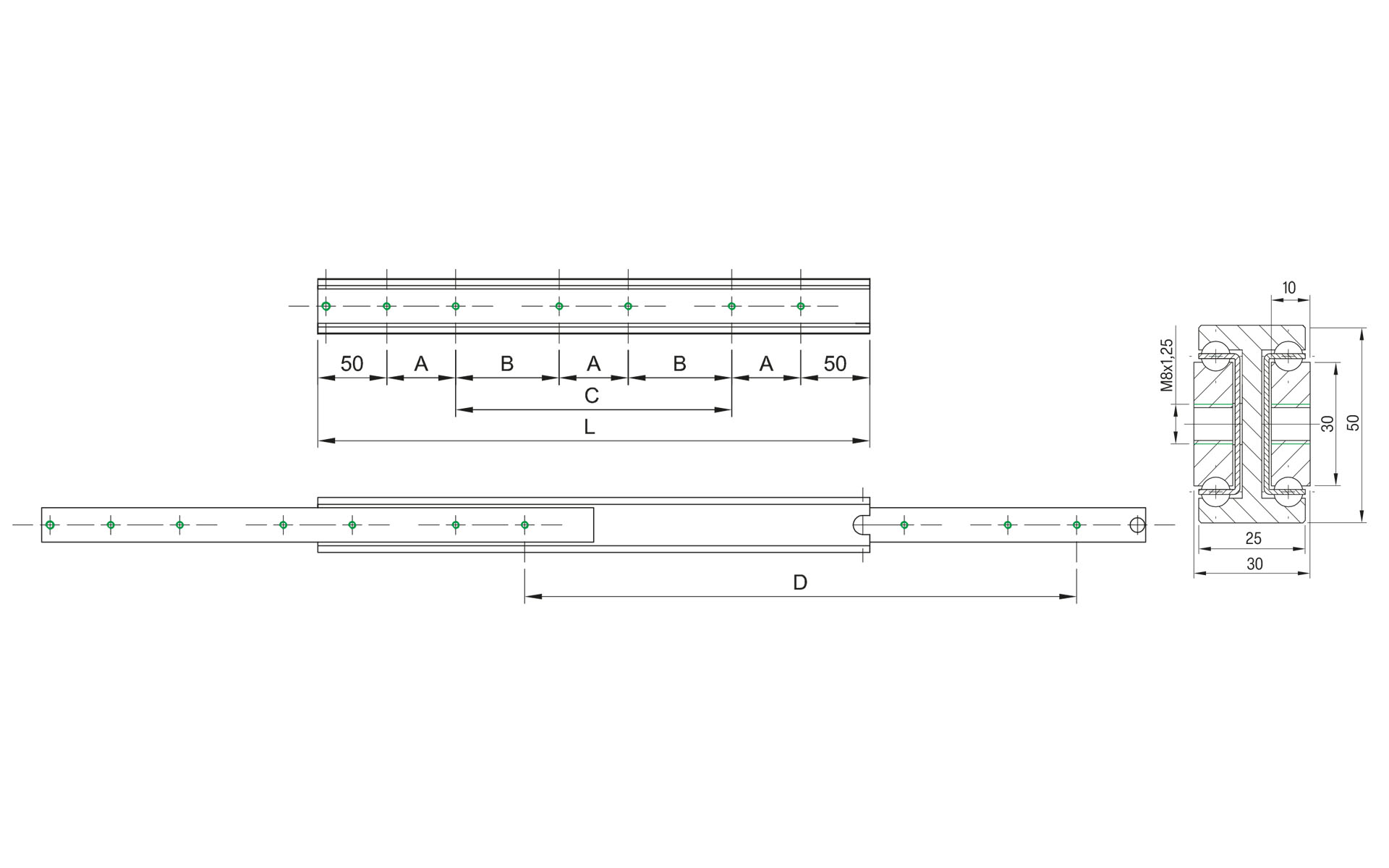 Telescopic full extension DTS-50 | up to 420 kg | Schock telescopic slides - Image 2