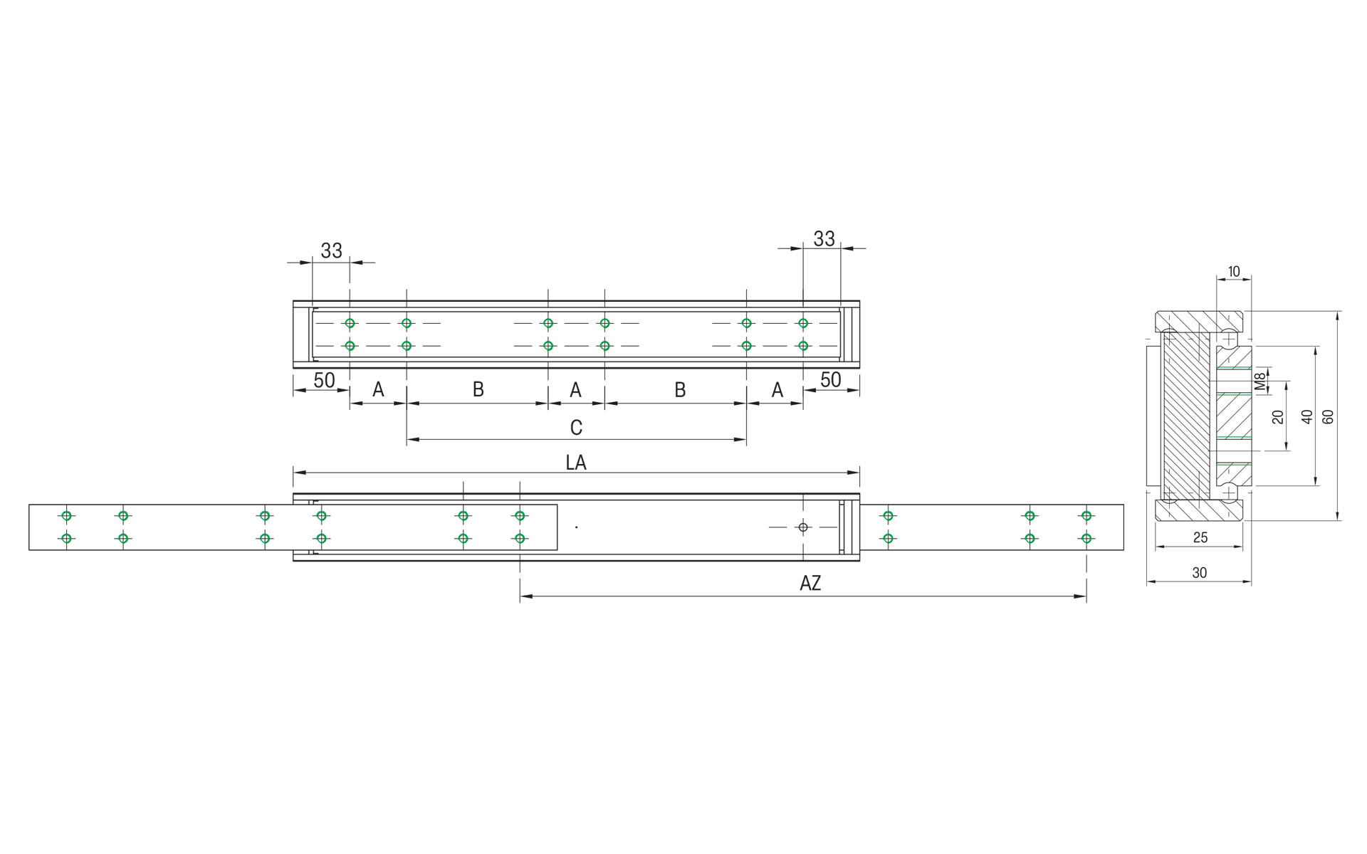 Telescopic slide full extension DTSB-60 | up to 680kg | Schock telescopic slides - Image 2
