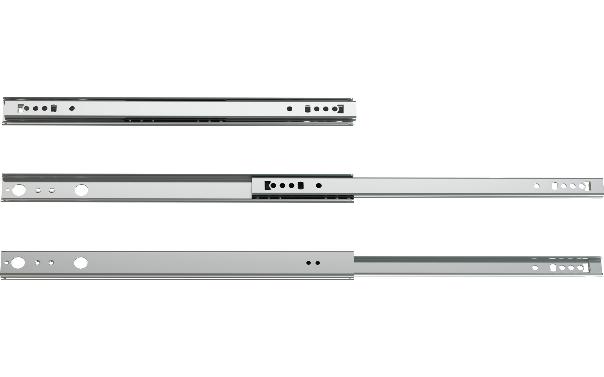 Telescopic slide partial extension 010 | up to 25 kg | Schock telescopic slides