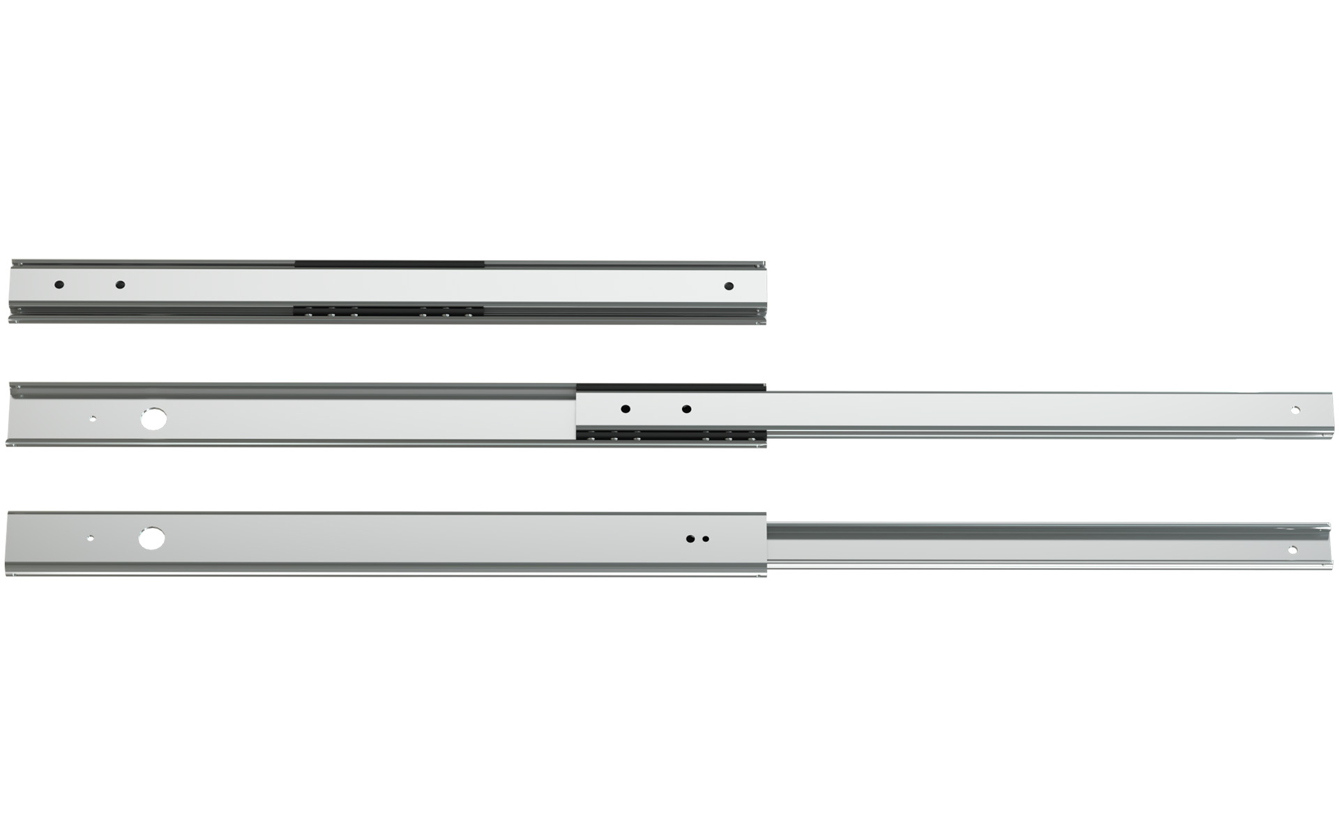 Telescopic slide partial extension 012 | up to 70 kg | Schock telescopic slides