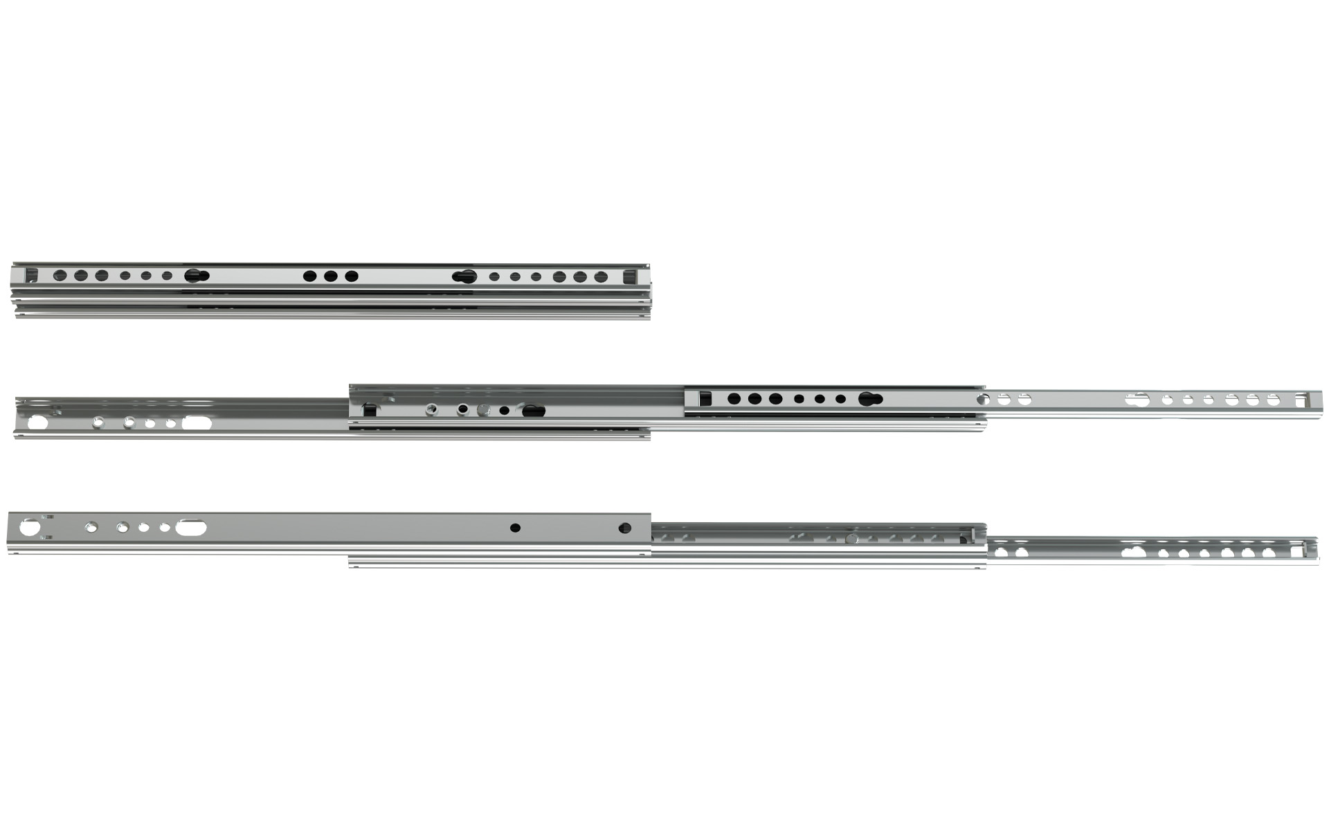 Telescopic slide over-extension 042 | up to 12 kg | length 246 mm | Schock telescopic slides