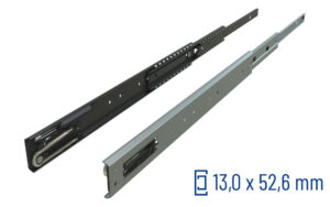 Telescopic slide over extension Series 036 | Soft-close/Hold-out | Schock telescopic slides