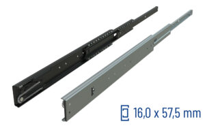 Telescopic slide over extension Series 037 | Soft-close/Hold-out | Schock telescopic slides