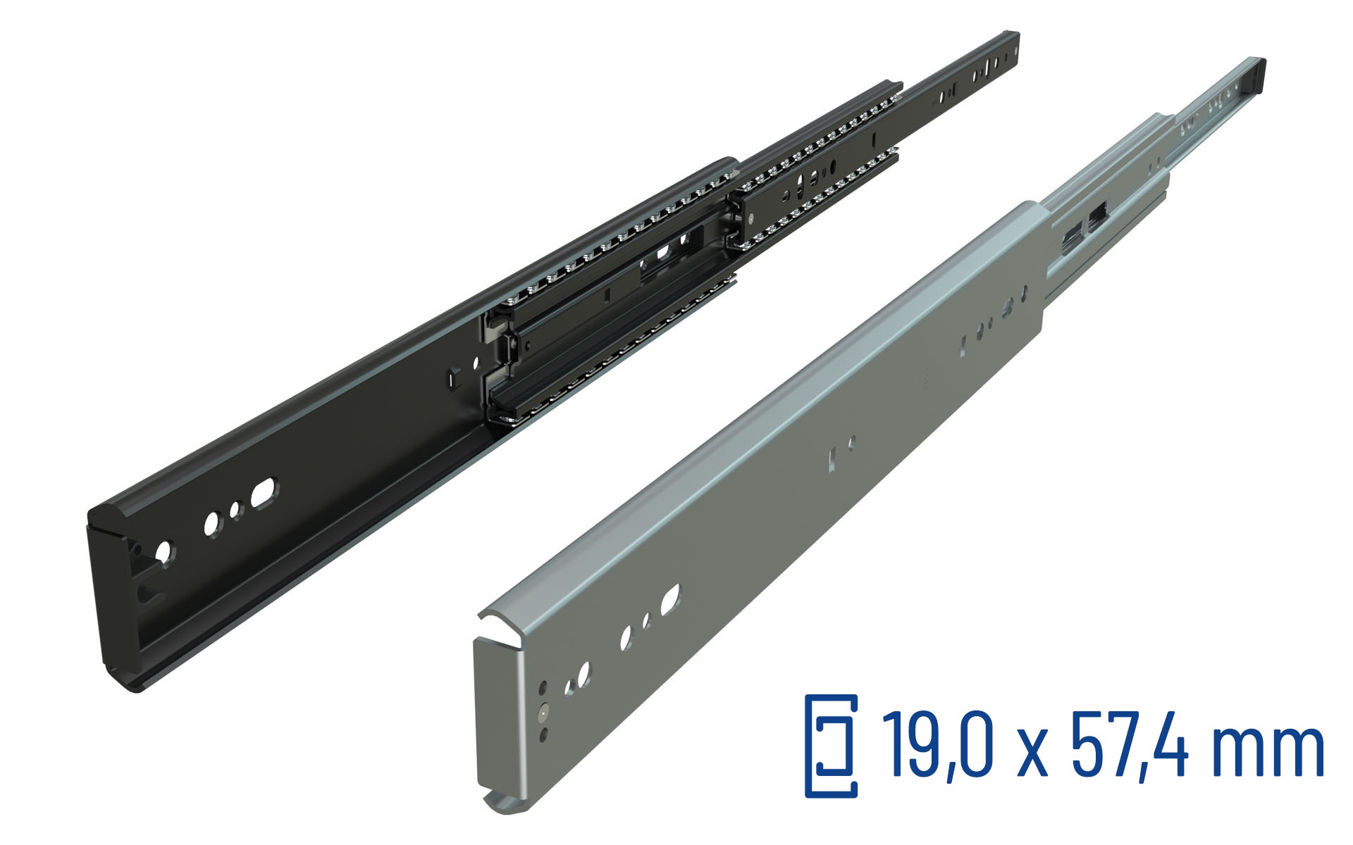 Telescopic slide full extension Series 070 | Schock telescopic slides