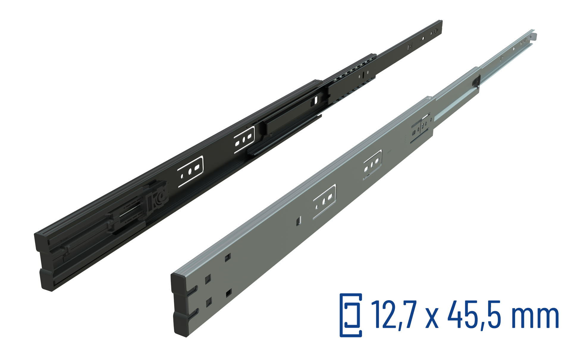 Telescopic slide full extension Series 072 | Disconnect/Soft-close | Schock telescopic slides