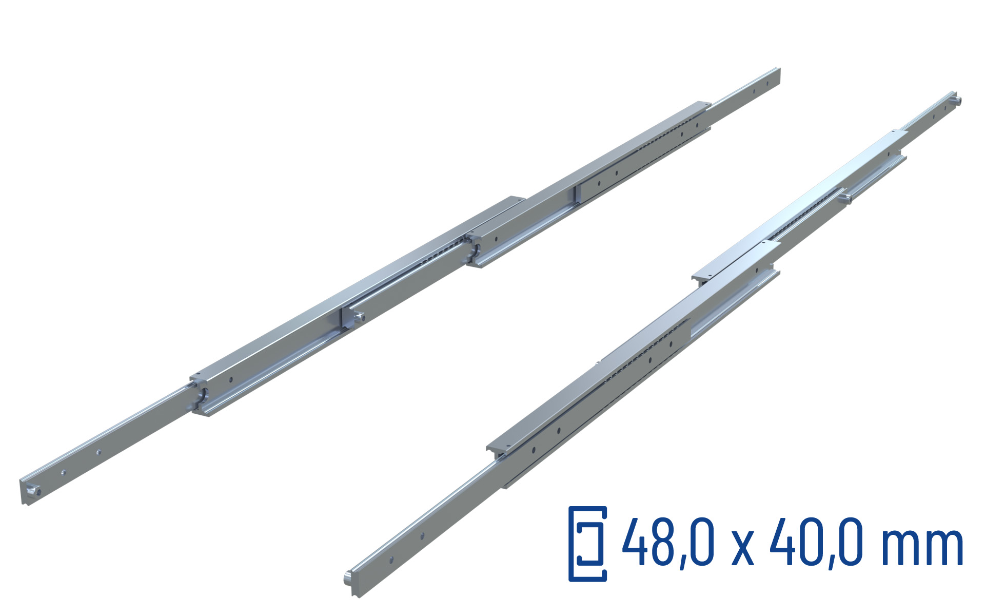 Telescopic Slide over extension DDTS-40 | up to 160 kg | Schock telescopic slides