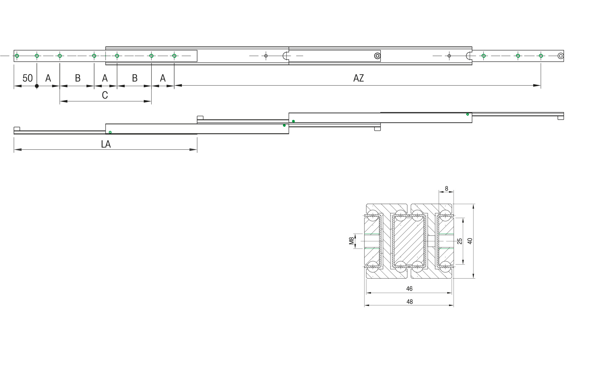 Telescopic Slide over extension DDTS-40 | up to 160 kg | Schock telescopic slides - Image 2