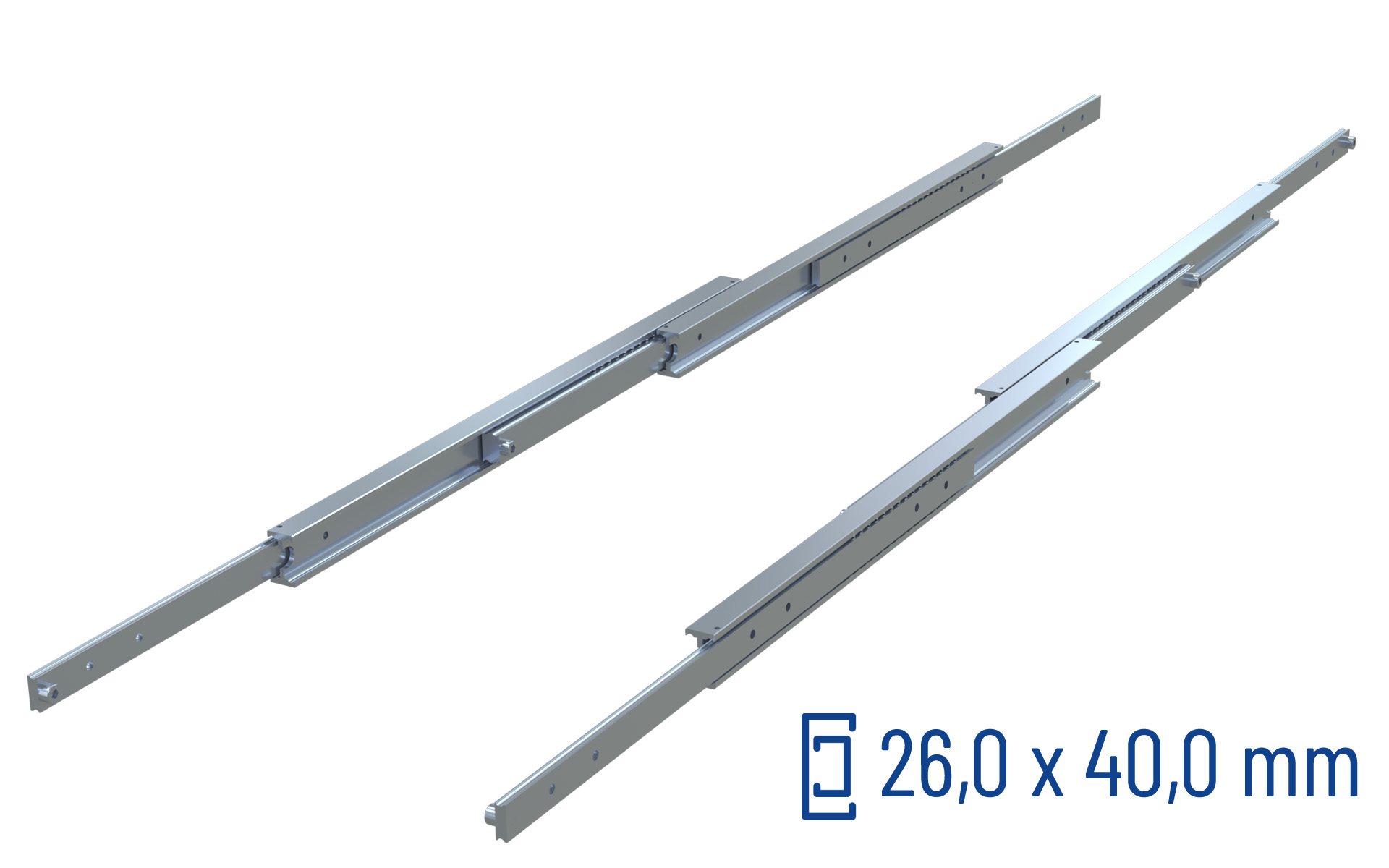 Telescopic Slide over extension DDTS-45 | up to 80 kg | Schock telescopic slides