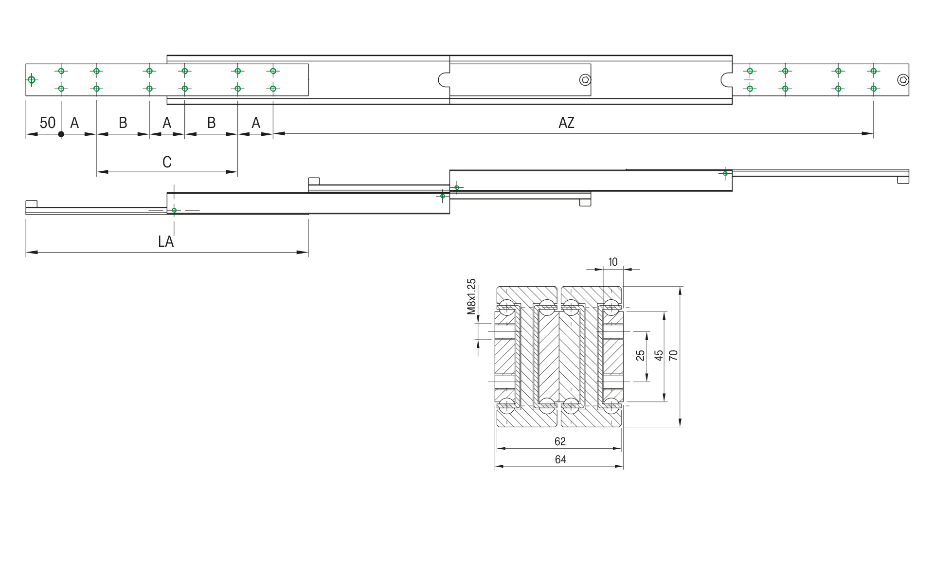 Telescopic Slide over extension DDTS-70 | up to 410 kg | Schock telescopic slides - Image 2