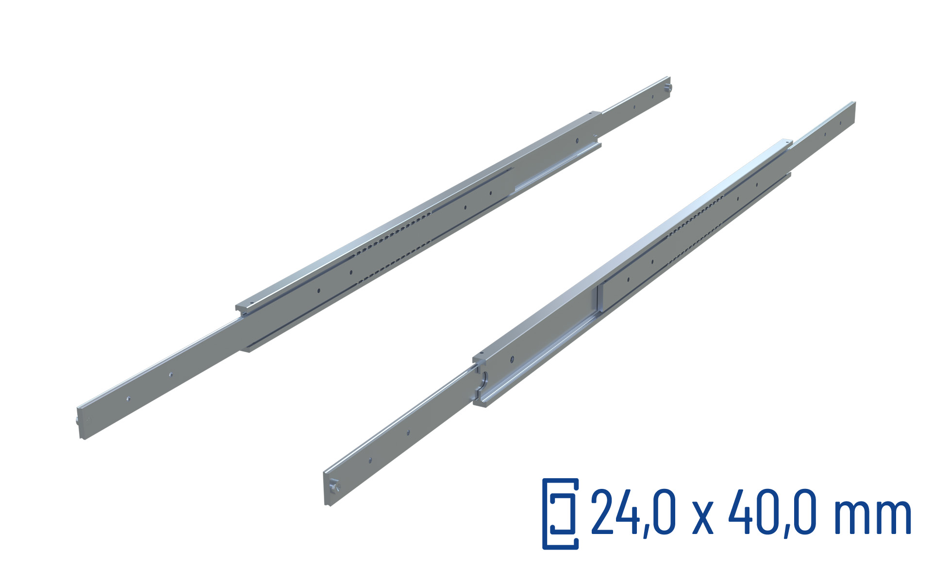 Telescopic full extension DTS-40 | up to 350 kg | Schock telescopic slides