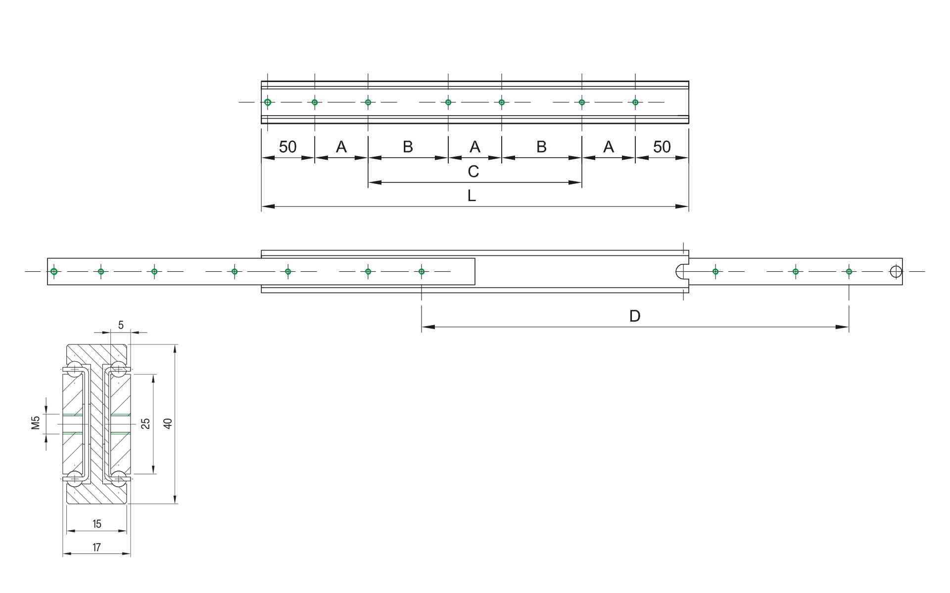 Telescopic full extension DTS-48 | up to 166 kg | Schock telescopic slides - Image 2