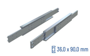 Telescopic full extension DTS-90 | up to 1050 kg | Schock telescopic slides