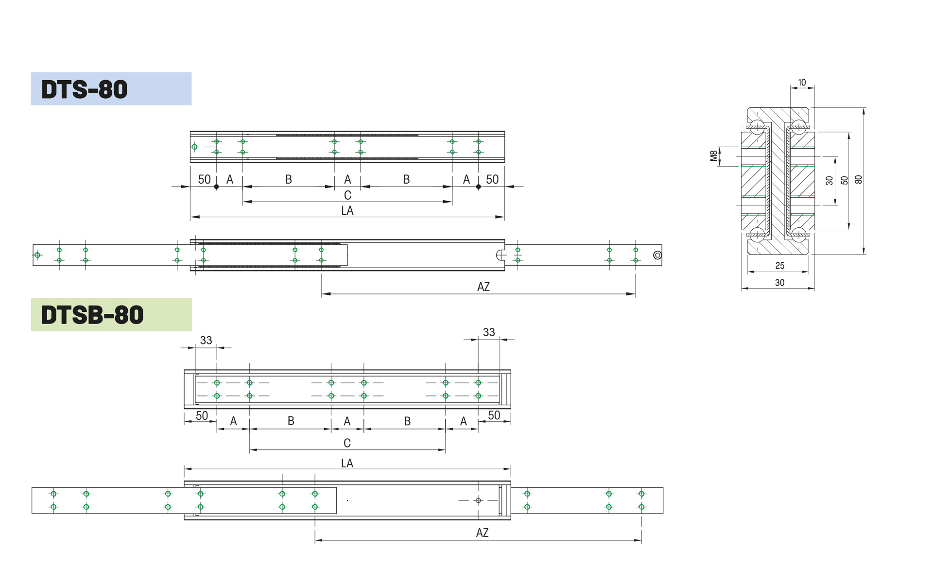 Telescopic slide full extension DTSB-80 | up to 880 kg | Schock telescopic slides - Image 2