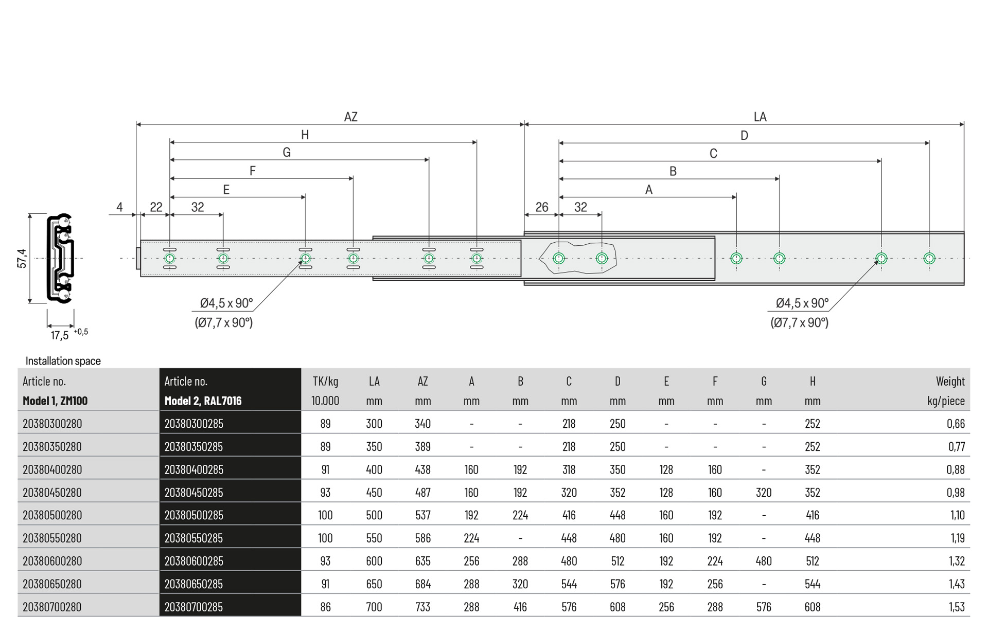 Telescopic slide over extension Series 038 | Hold-in/Hold-out | Schock telescopic slides - Image 2