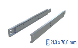Telescopic slide partial extension OWST-70 | up to 1060 kg | Schock telescopic slides