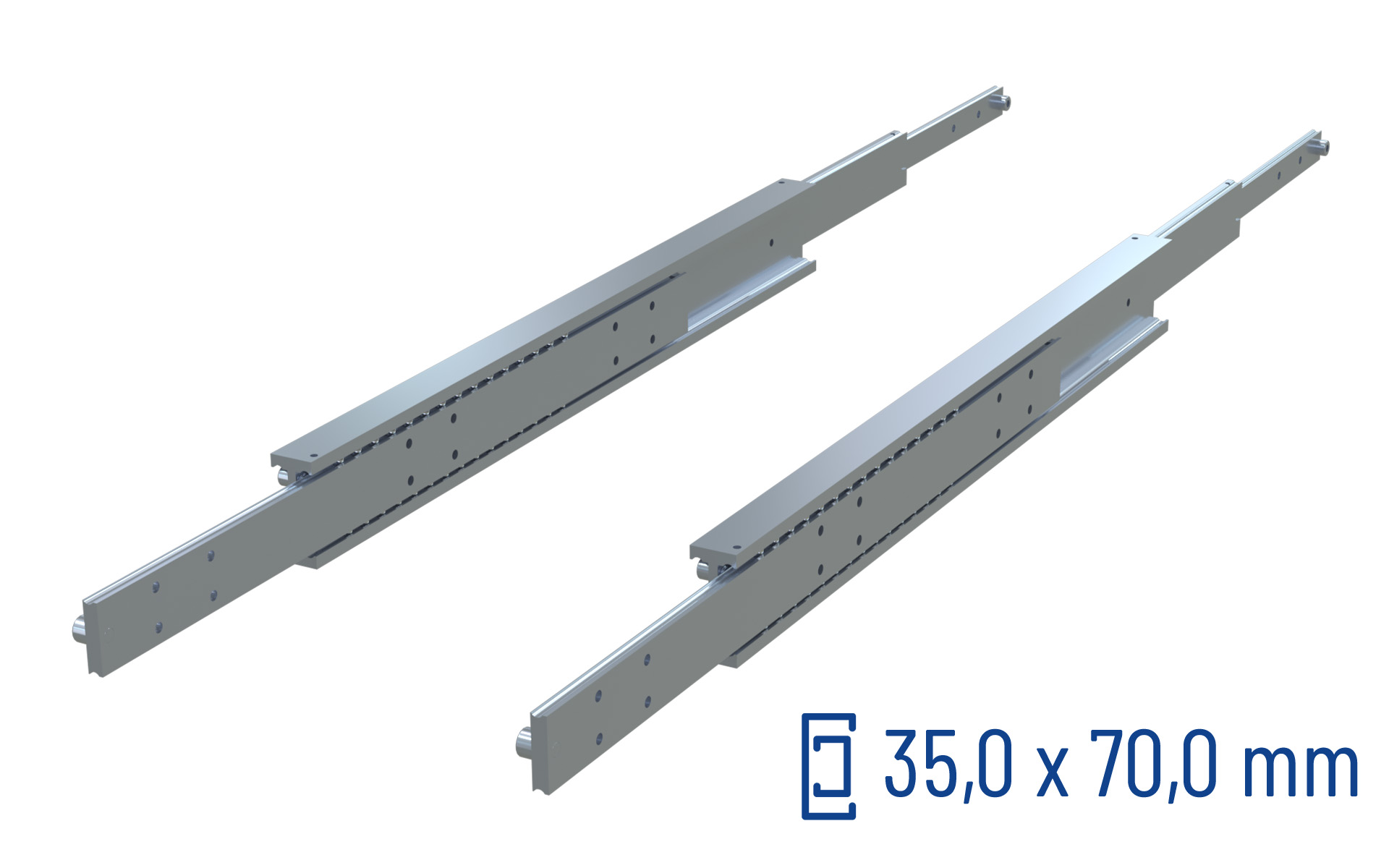Telescopic slide over extension QSRT-70 | up to 310kg | Schock telescopic slides