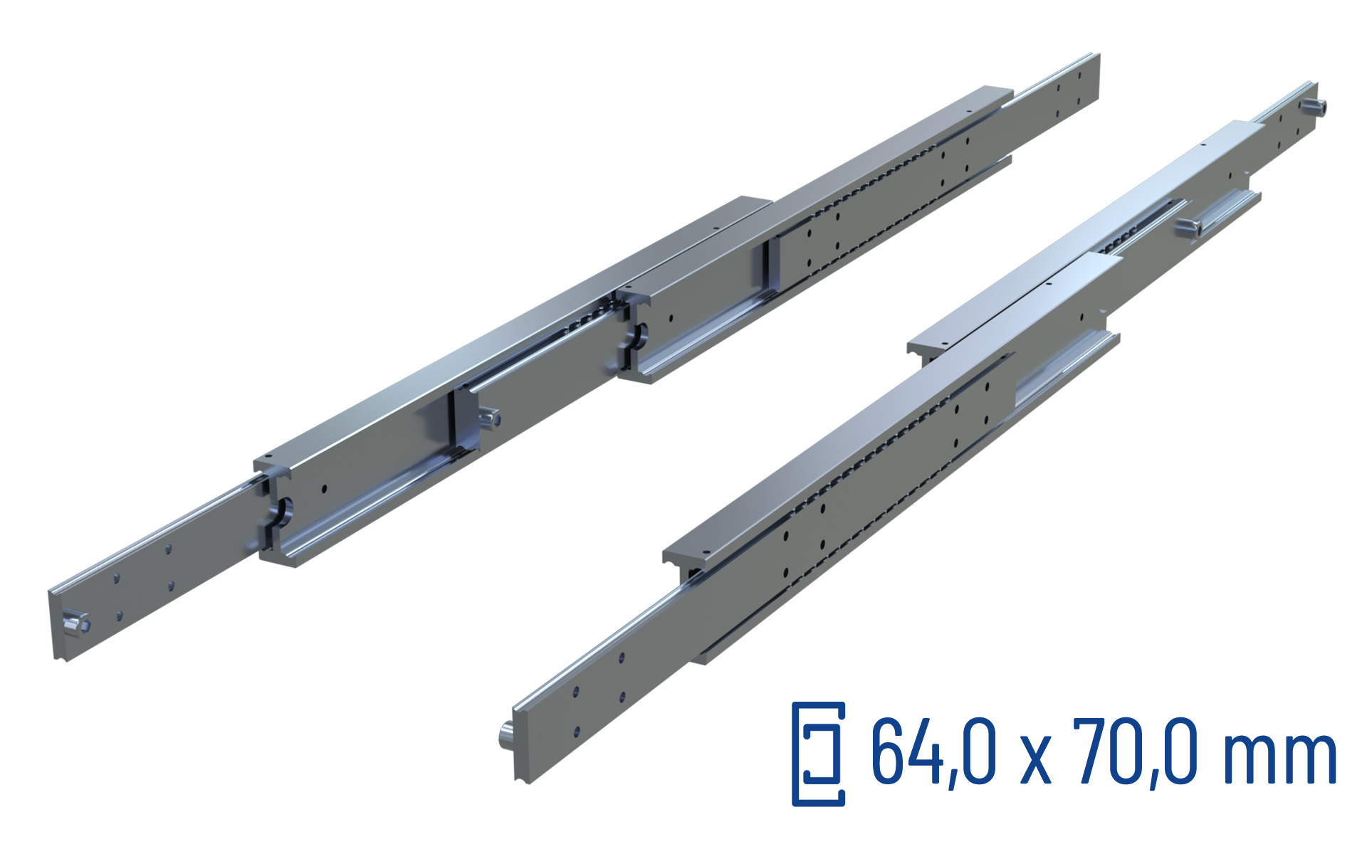 Telescopic slide over extension SDDTS-70 | up to 130 kg | Schock telescopic slides