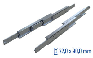 Telescopic slide over extension SDDTS-90 | up to 170 kg | Schock telescopic slides