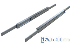 Telescopic slide full extension SDTSB-40 | up to 280 kg | Schock telescopic slides