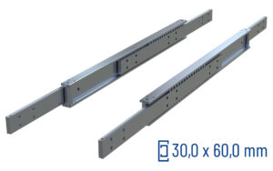 Telescopic slide full extension SDTSB-60 | up to 440 kg | Schock telescopic slides